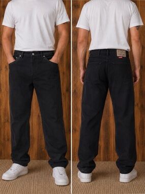 Vintage Wrangler USA Black Straight Leg Jeans 36x34 | Workwear